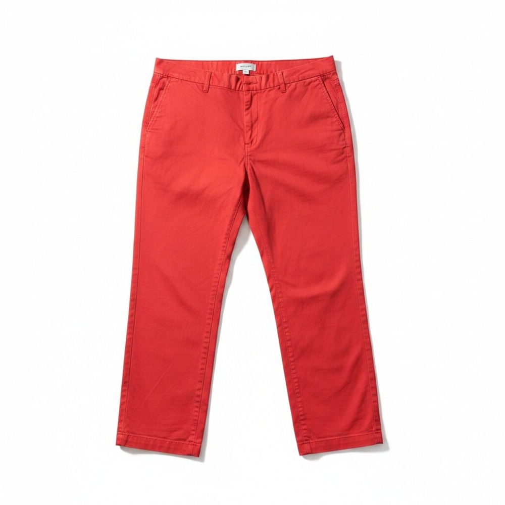 GAP‎ Womens 18 Red Chino Pants Relaxed Crop Casual Preppy